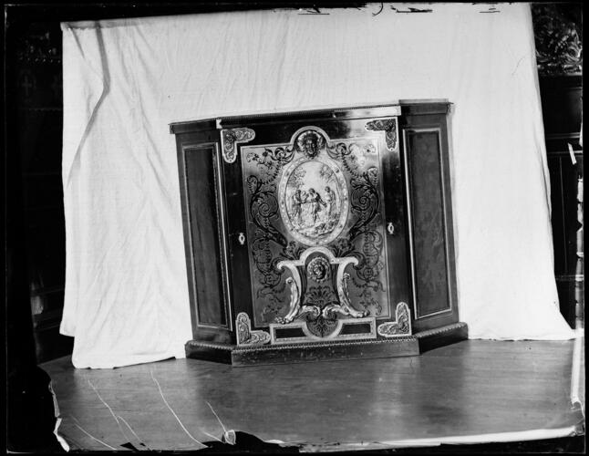 Glass plate negative of a cabinet Glass plate negative of a cabinet