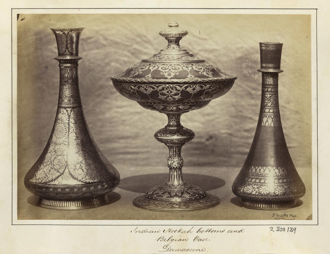 'Indian Hookah Bottoms and Belgian Vase'