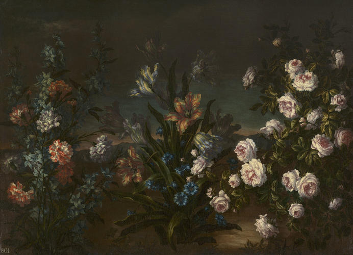 Still-Life with Flowers in a Landscape