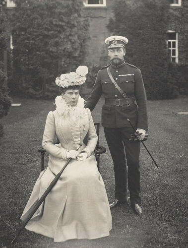 Photograph of the Prince and Princess of Wales, Aldershot, May 1904