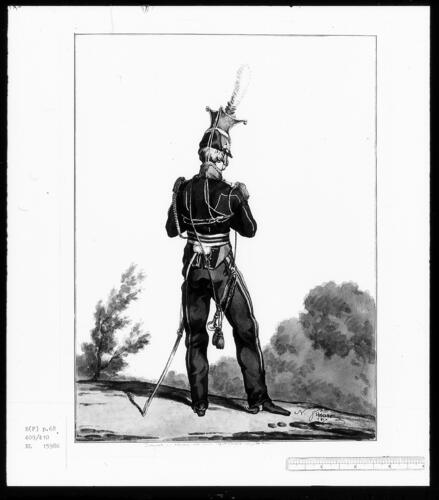 French Army. Trumpeters, Lancers, Garde Royale, 1817