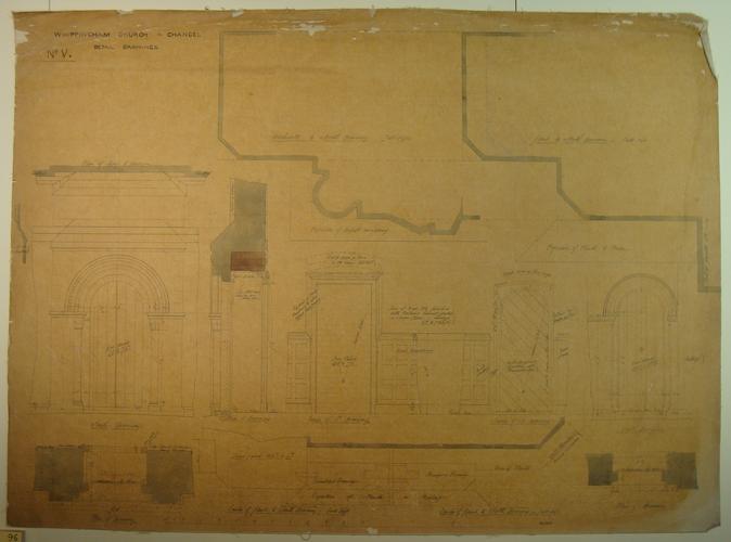 St Mildred's church, Whippingham: chancel detail drawing no. 5 St Mildred's church, Whippingham: chancel detail drawing no. 5