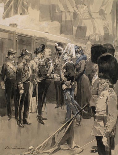 Visit of King Carlos I of Portugal: Arrival at Windsor Station, 15th November 1904