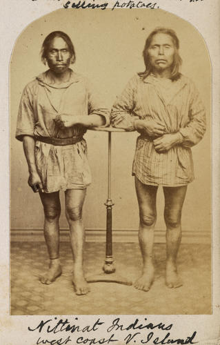 Two men from the Ditidaht First Nations Peoples : 'Nittinat Indians, West Coast, Vancouver Island' Two men from the Ditidaht First Nations Peoples : 'Nittinat Indians, West Coast, Vancouver Island'