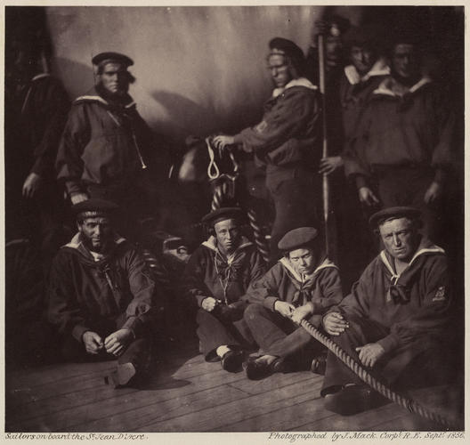 Sailors on the deck of HMS St Jean d'Acre