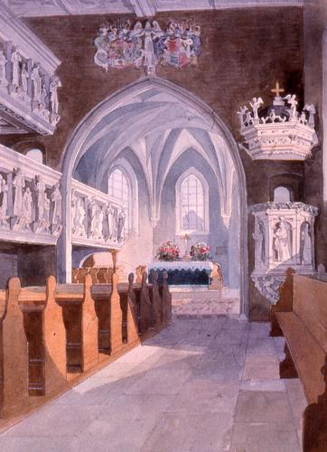 Oeslau: interior of the Pfarrkirche St Johannis