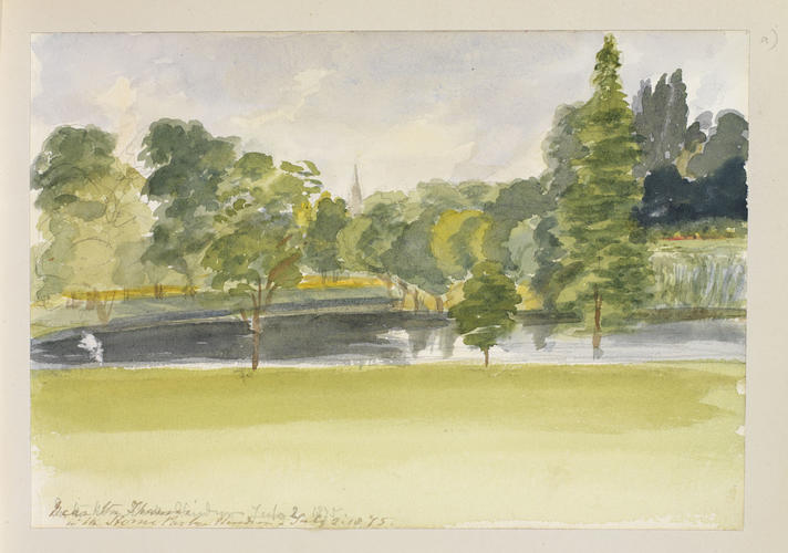 Master: SKETCHES BY QUEEN VICTORIA II
Item: Near the River Thames in the Home Park Windsor