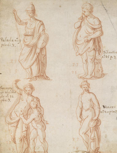 Four antique statues