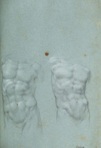 Recto: A copy of a part of Federico Barocci's Rest on the flight to Egypt. Verso: Two studies of a male torso Recto: A copy of a part of Federico Barocci's Rest on the flight to Egypt. Verso: Two studies of a male torso