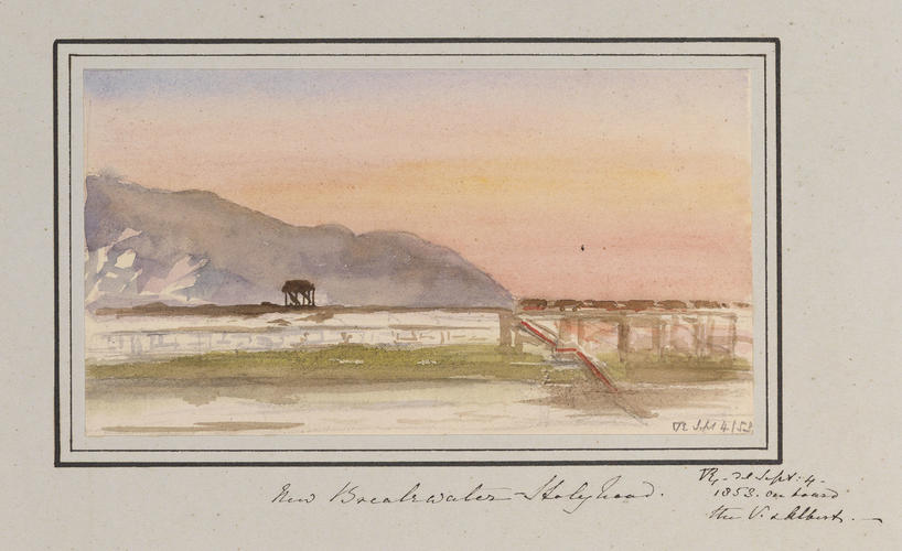Master: Queen Victoria's Sketchbook 1848-1854
Item: New Breakwater Holyhead