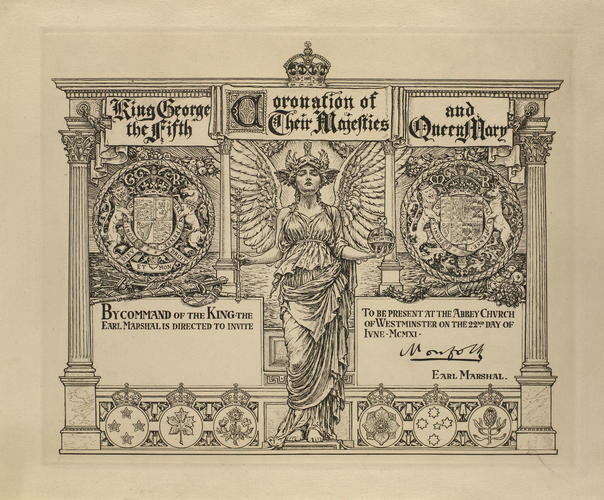 Invitation to the Coronation of King George V (1865-1936) and Queen Mary (1867-1953)
