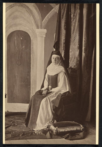 Balmoral, Tableaux-Vivants 5-6 Oct 1888. Princess Frederica of Hanover as the Abbess Balmoral, Tableaux-Vivants 5-6 Oct 1888. Princess Frederica of Hanover as the Abbess