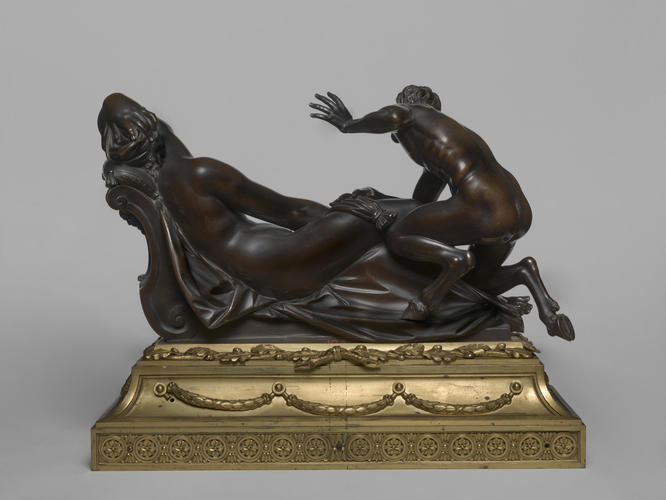Nymph surprised by a Satyr