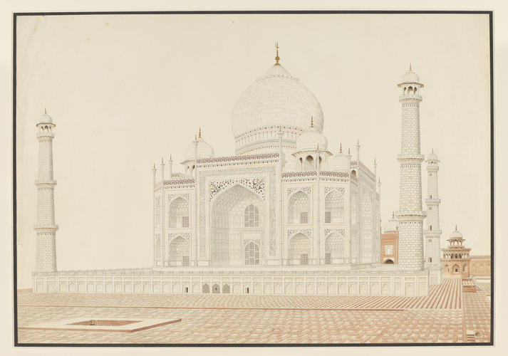 Perspective view of the Taj Mahal