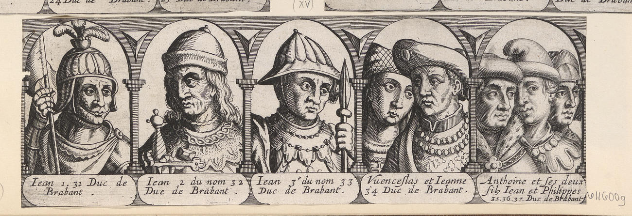 Master: [Frankish rulers, Carolingians, and the Dukes of Brabant; rulers of the area historically identified as the Duchy of Brabant]
Item: Iean 3 du nom 33 Duc de Brabant. Vuenceslas et Ieanne 34 Duc