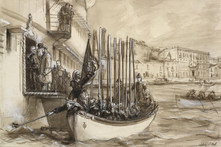 Embarkation of the Prince of Wales at Brindisi, 16 October 1875