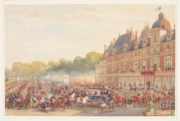 The arrival of Queen Victoria at the Château d'Eu