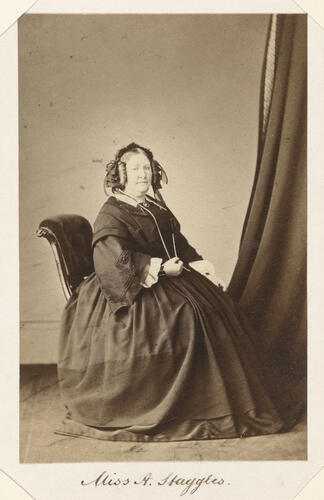 Miss A. Staggles. [Royal Household Portraits. Volume 54. ]