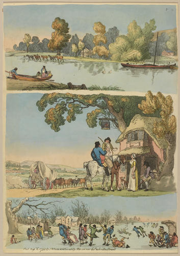 Picturesque Etchings including the River, Towing Barges and other Rural Studies