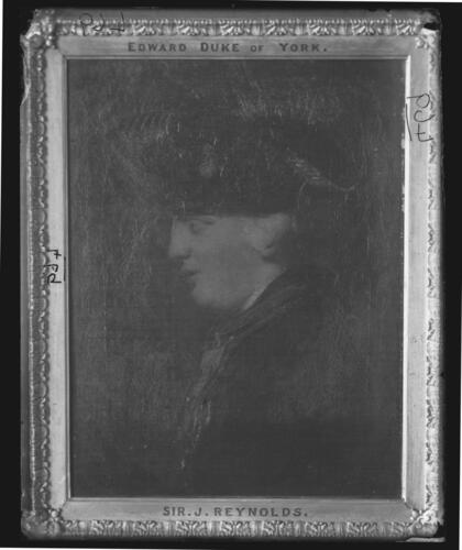 A glass plate negative of a painting of Prince Henry of Battenberg A glass plate negative of a painting of Prince Henry of Battenberg