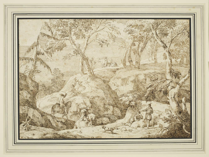 A landscape with figures A landscape with figures
