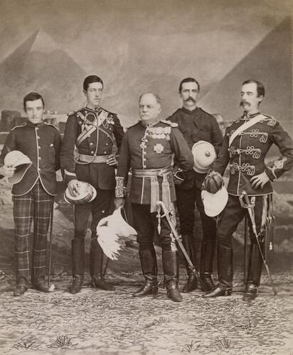 Major-General Sir Herbert Taylor Macpherson (1827-86) with members of his staff Major-General Sir Herbert Taylor Macpherson (1827-86) with members of his staff