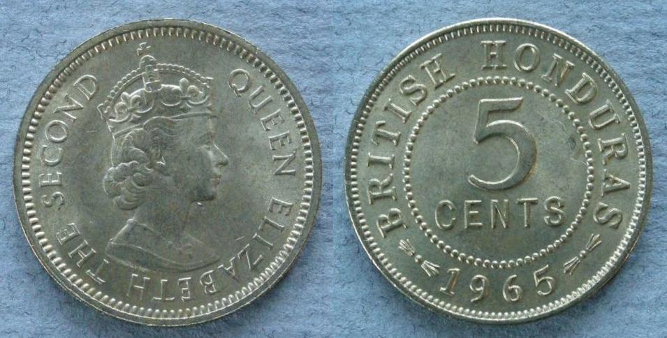 Belize (British Honduras). 5 cents Belize (British Honduras). 5 cents
