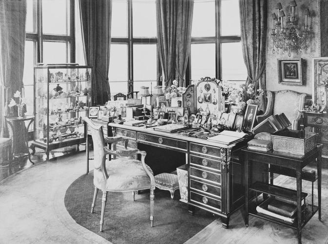 Writing Table in Queen Mary's Sitting Room. [Buckingham Palace Photographs, 1936]