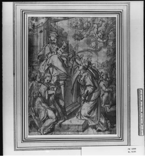 The Virgin and Child with musician angels and St Apollonia