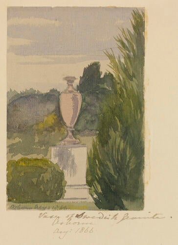 Master: SKETCHES FROM NATURE V. R. 1865 TO 1867
Item: Vase of Swedish Granite