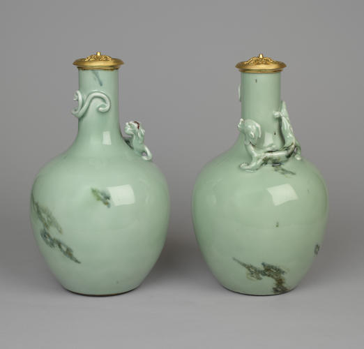 Pair of vases and covers