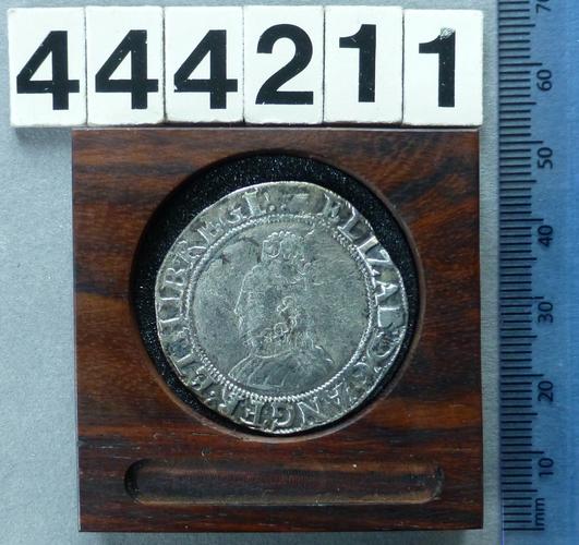 Elizabeth I. Shilling, mintmark woolpack Elizabeth I. Shilling, mintmark woolpack