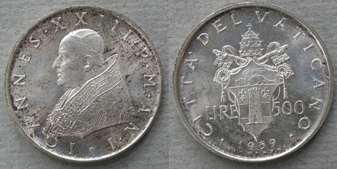 Vatican City. Specimen 500 Lire 1959 Vatican City. Specimen 500 Lire 1959