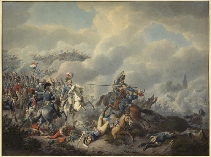 Scenes from the Helder Expedition. The French General Brune attacked by a Cossack, 1799 Scenes from the Helder Expedition. The French General Brune attacked by a Cossack, 1799