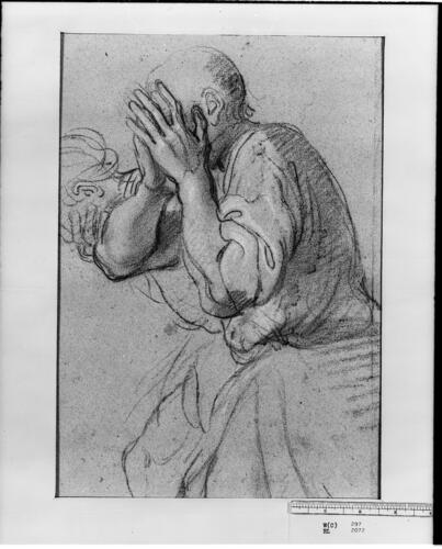 Study for one of the fighters accompanying Perseus in ‘Perseus and Phineus’