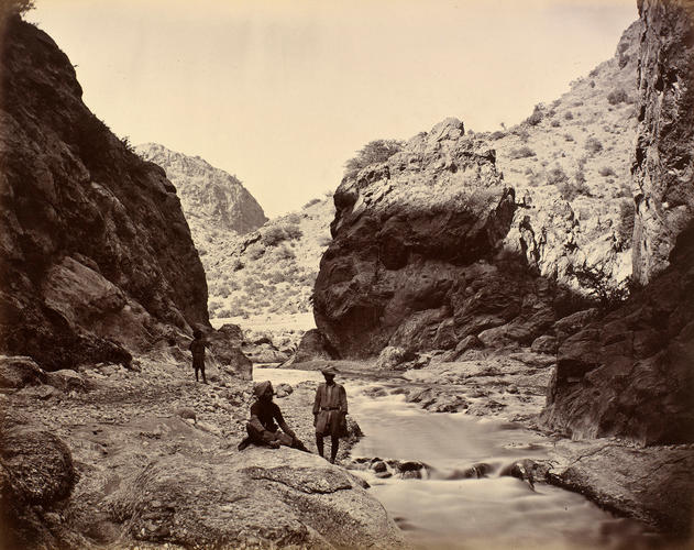 Gorge below the Fort of Ali Masjid, looking towards Kutakushta Gorge below the Fort of Ali Masjid, looking towards Kutakushta