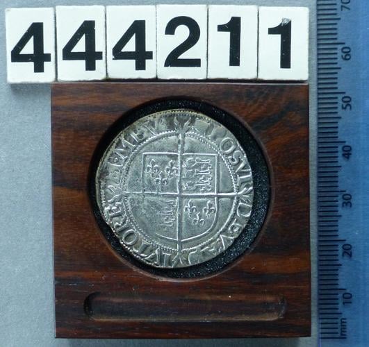 Elizabeth I. Shilling, mintmark woolpack Elizabeth I. Shilling, mintmark woolpack