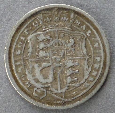 Great Britain. George III sixpence, 1816 Great Britain. George III sixpence, 1816