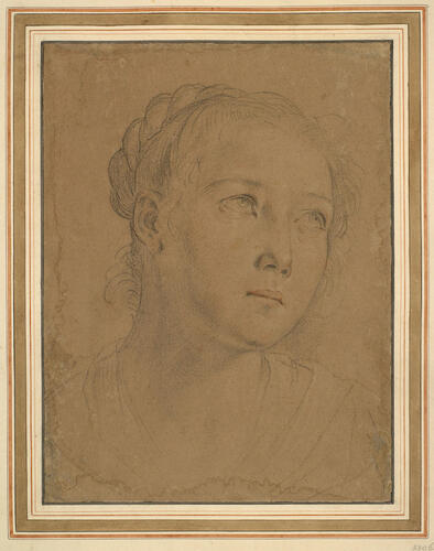 The head of a woman
