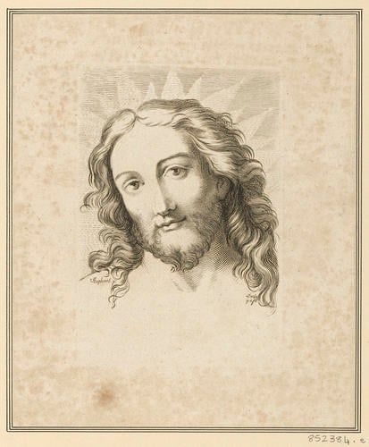 Master: Set of eleven prints reproducing heads from 'The Disputa'
Item: Head of Christ [from 'The Disputa']