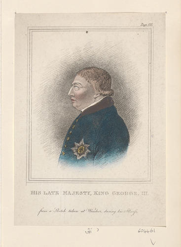 HIS LATE MAJESTY, KING GEORGE. III. from a Sketch taken at Windsor during his Illness