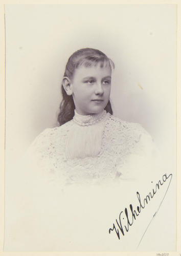 Her Majesty the Queen of Holland (Queen Wilhelmina). [Album: Photographic Portraits, vol. 7/65 1892-1898]