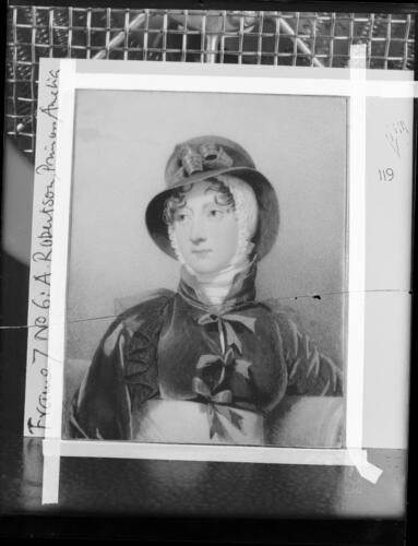 Glass plate negative of Miniature of Princess Amelia by Andrew Robertson Glass plate negative of Miniature of Princess Amelia by Andrew Robertson
