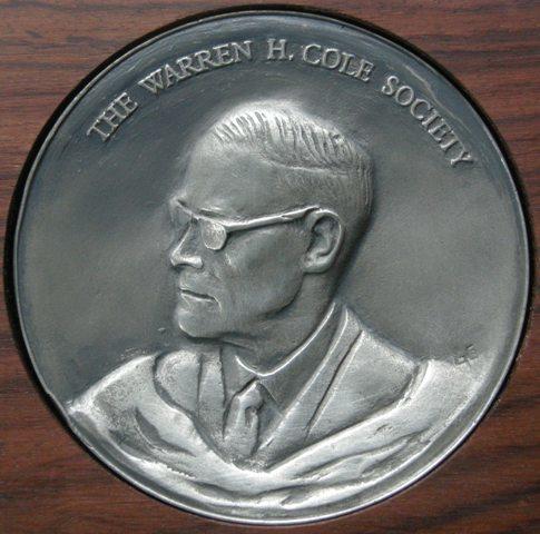 U. S. A. Medal commemorating Warren H. Cole U. S. A. Medal commemorating Warren H. Cole