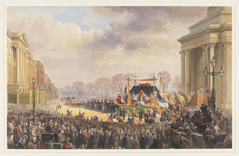 The Funeral Procession of the Duke of Wellington passing Apsley House, London, 18th November 1852