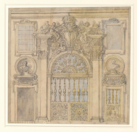 A design for an end wall of the Galleria Colonna
