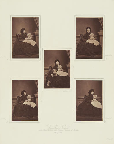 Victoria, Crown Princess of Prussia with her daughter Princess Charlotte