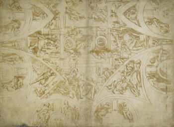 The celiing of the Sistine Chapel