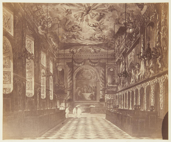 The Royal Chapel as shewn in Pyne's Royal Residences, 1817, now West End of St George's Hall The Royal Chapel as shewn in Pyne's Royal Residences, 1817, now West End of St George's Hall
