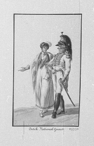 Netherlands Troops (The Kingdom of Holland-under Louis Bonaparte). Guard Cuirassier with woman